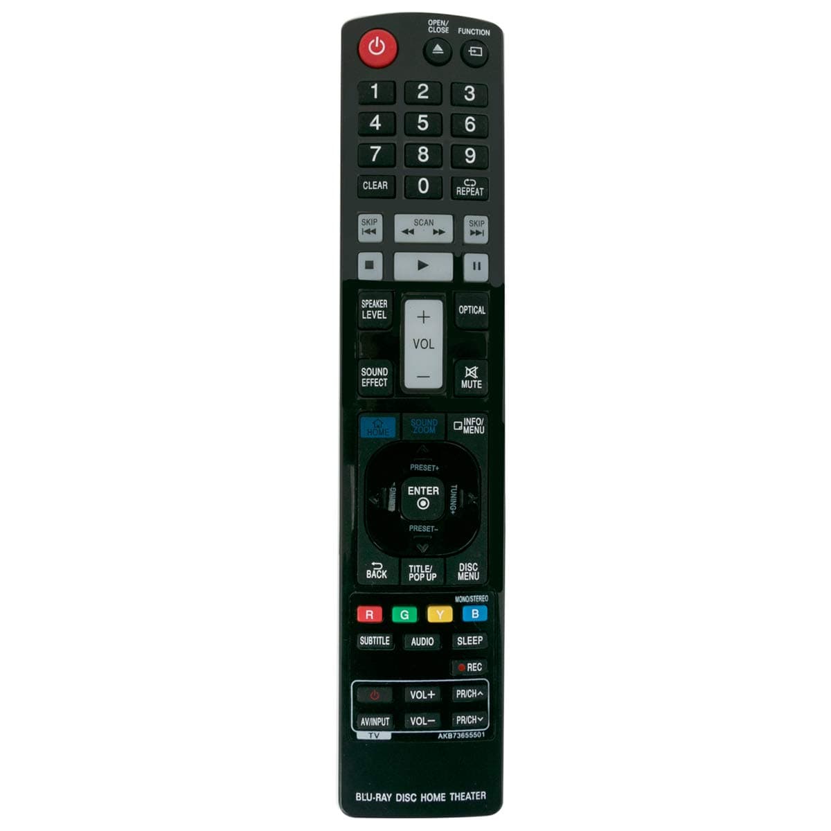 AKB73655501 Replace Remote Control fit for LG Blu-ray Disc Home Theater System BB5520A BH7520TW BH9220BW BH9220BWMT BH9320H BH9420PW BH9420PWMT BH9520TW S72B1-C S72T1-S S72T1-W S92b1S S92b1-S