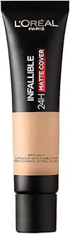 L'Oréal Paris Liquid Foundation, Waterproof, Sweatproof and Heatproof, Oil-Control, Infallible 24H Matte Cover, 147 Neutral Beige, 35 ml