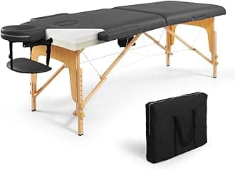 CAPHAUS Premium Memory Foam Massage Table, 28 Inch Wide, Black