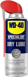 WD-40 Specialist Dirt & Dust Resistant Dry Lube PTFE Spray with SMART STRAW SPRAYS 2 WAYS, 10 OZ