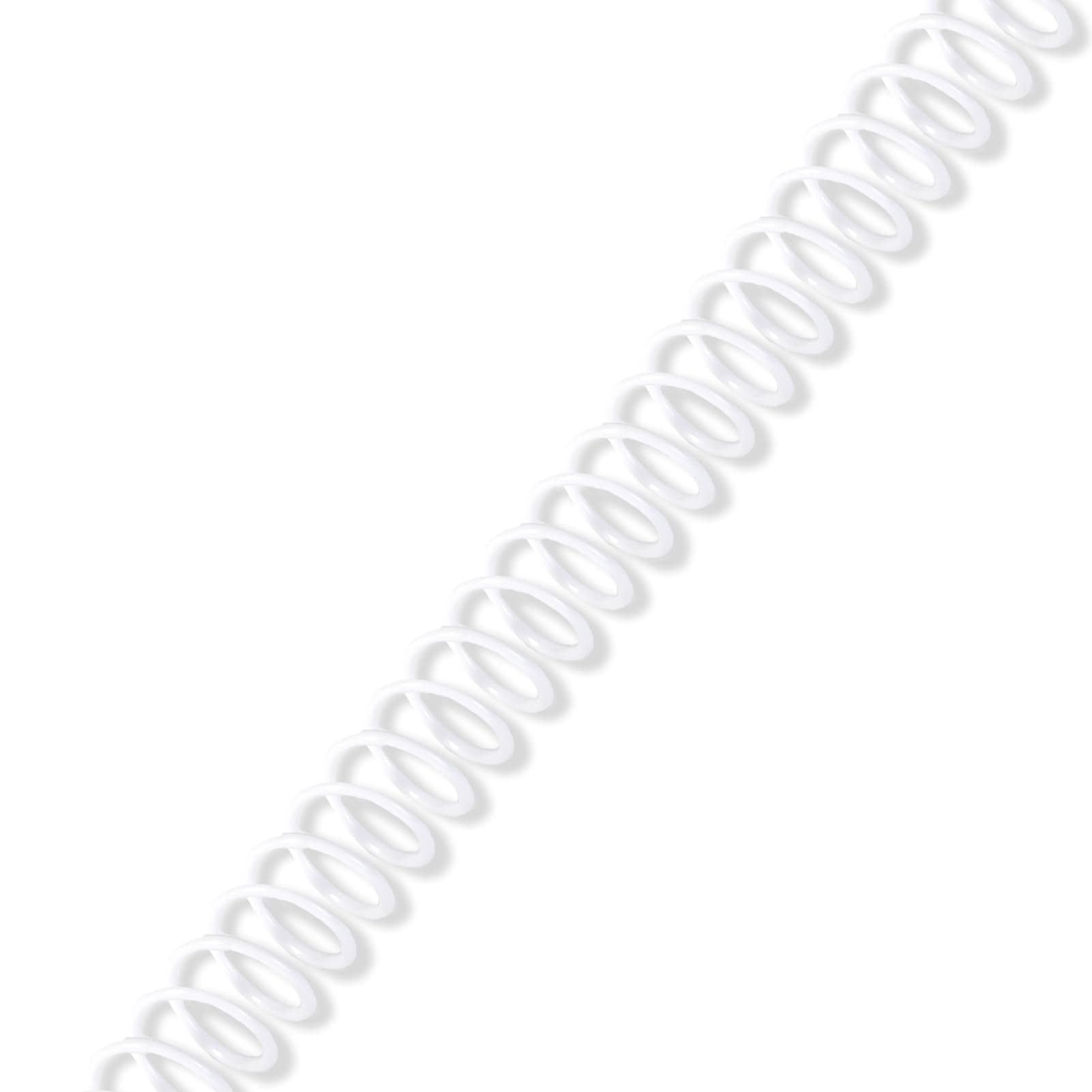 Rayson 3/8" Plastic Spiral Binding Coil, 60 Sheets Capacity, 4:1 Pitch 9.5mm White Coil Binding Spines for Business and Educational Purposes, Pack of 100