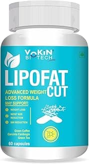 Vokin Biotech Lipofat Cut Advanced Weight Loss Formula Support Weight Loss & BMI Reduction (60 capsules)