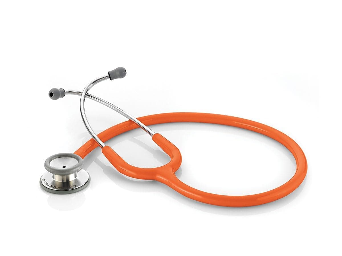 ADC Adscope 603 Clinician Stethoscope with Tunable AFD Technology, 31 inch Length, Orange
