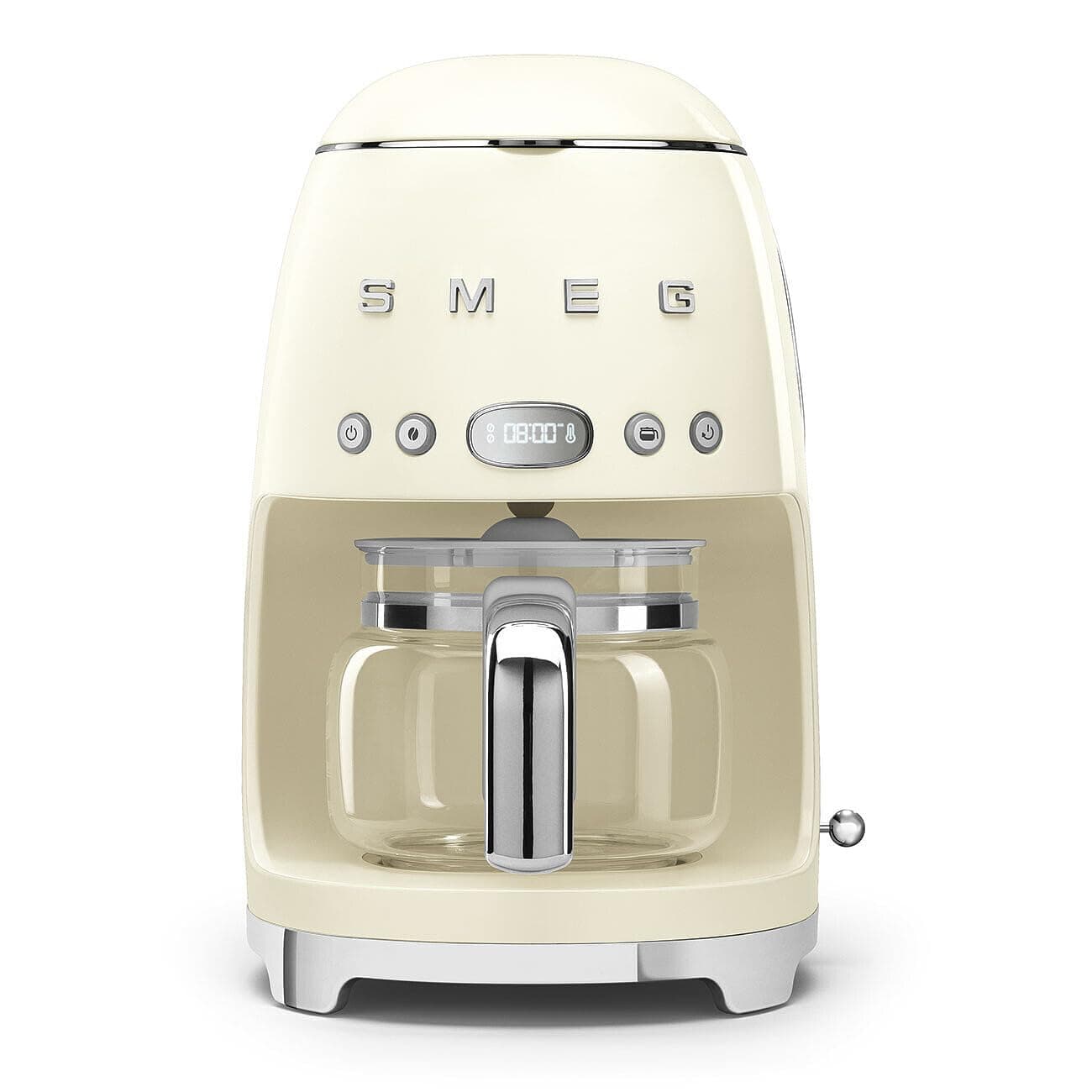 Smeg Coffee Maker Retro Style 10 Cup Programmable Coffee Maker Machine Cream