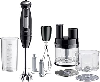 MultiQuick 5 Pro MQ55755M - Electric Hand Blender with 25 Speed Levels, Easy Click System Plus, 4-Piece Accessory Set, 1000 Watt, Black