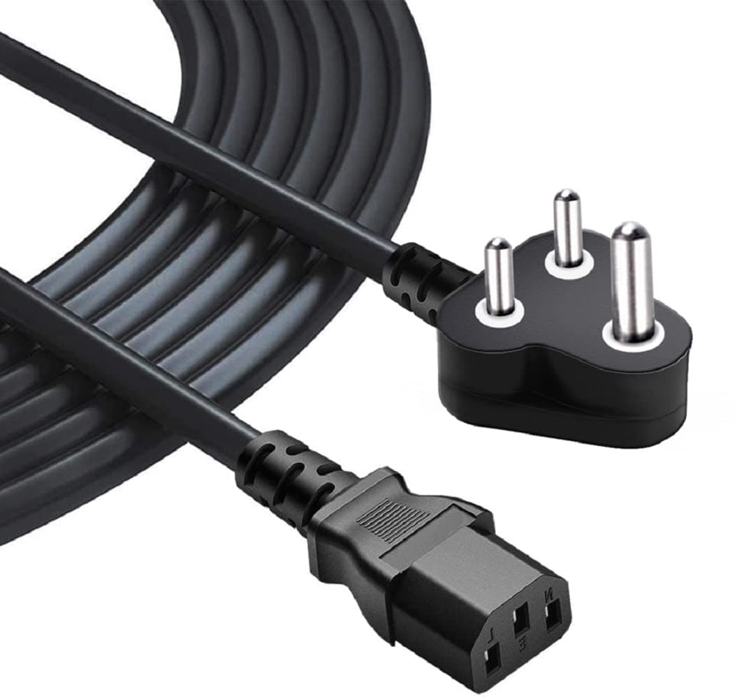 FEDUS 3M Computer Power Cable Cord for Desktops PC and Printers/Monitor SMPS IEC Mains Black
