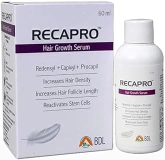 Recapro Hair Growth Serum, Redensyl + Capixyl + Procapil, Increases Hair Density (60ml)