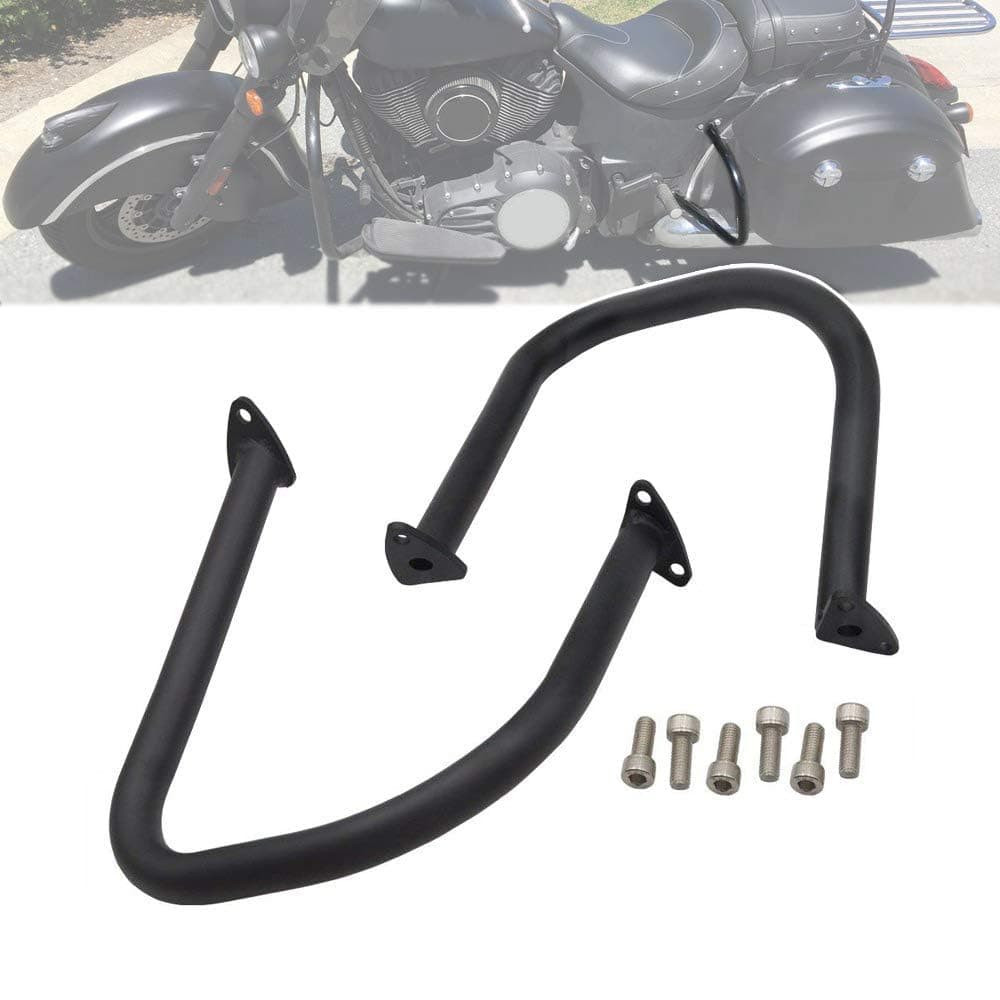 Black Rear Engine Protect Guard Highway Crash Bars Compatible with Indian Chief Chieftain Springfield Vintage Dark Horse Roadmaster 2015-2024