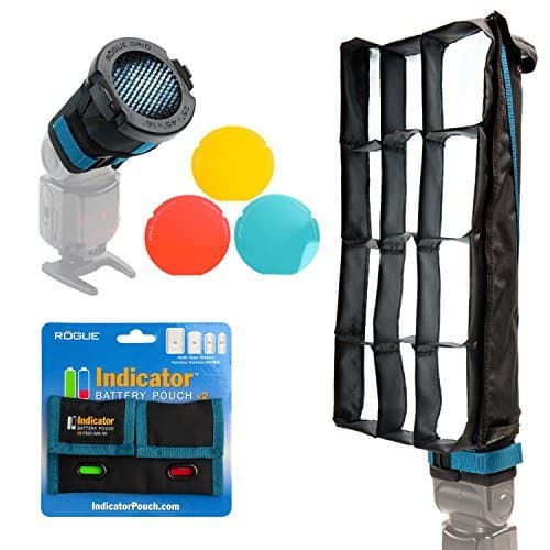 Rogue FlashBender 2 XL Pro Lighting System + Rogue 3-in-1 Flash Grid + Indicator Battery Pouch v2