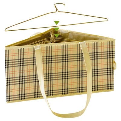 Plaid Hanger Hamper [Set of 2]