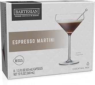 Espresso Martini Cocktail Mixer Capsules for Cocktail Machine – Home Bar Mixology Cocktails Mix Pod Capsule Set To Use With the Cocktail Drink Maker Machine – Pack of 8