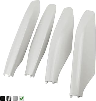 Roof Rack Rail Leg End Cover Shell 4pcs (White Pearl) Front Rear Left Right Side Compatible with Toyota Land Cruiser Prado Lexus GX470 2003-2009 Replaces 63491-60060-A0 63492-60040-A0