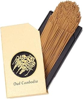 Super Oud Max Quantity Cambodian Incense Sticks 21cm/10.5 cm long Gift Box Oud Bakhoor Incense Agarwood for Home Fragrance (10.5 cm)
