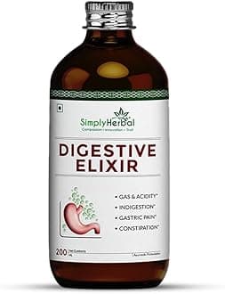 - Ayurvedic Digestive Elixir Syrup Tonic Enriched With 37 Digestion Enzymes Supplement for Gas & Acidity, Constipation, Bloating, and Improve Immune System - Pack of 1 (200ml Each)