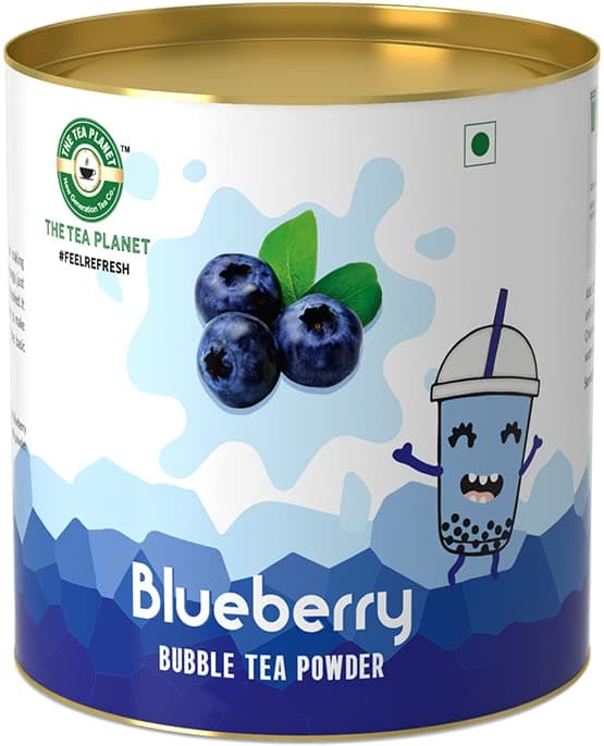 The Tea Planet - Blueberry Bubble Tea Mix |Make Bubble Tea Drinks at Home| Just Add Green Tea/Water/Dairy/Non Dairy |Superior Ingredients, 100% Vegetarian|(250gm - Pack of 1)
