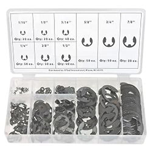 vector tools 300 PC PIECE ECLIP METAL STEEL E-CLIP FASTENER ASSORTMENT KIT