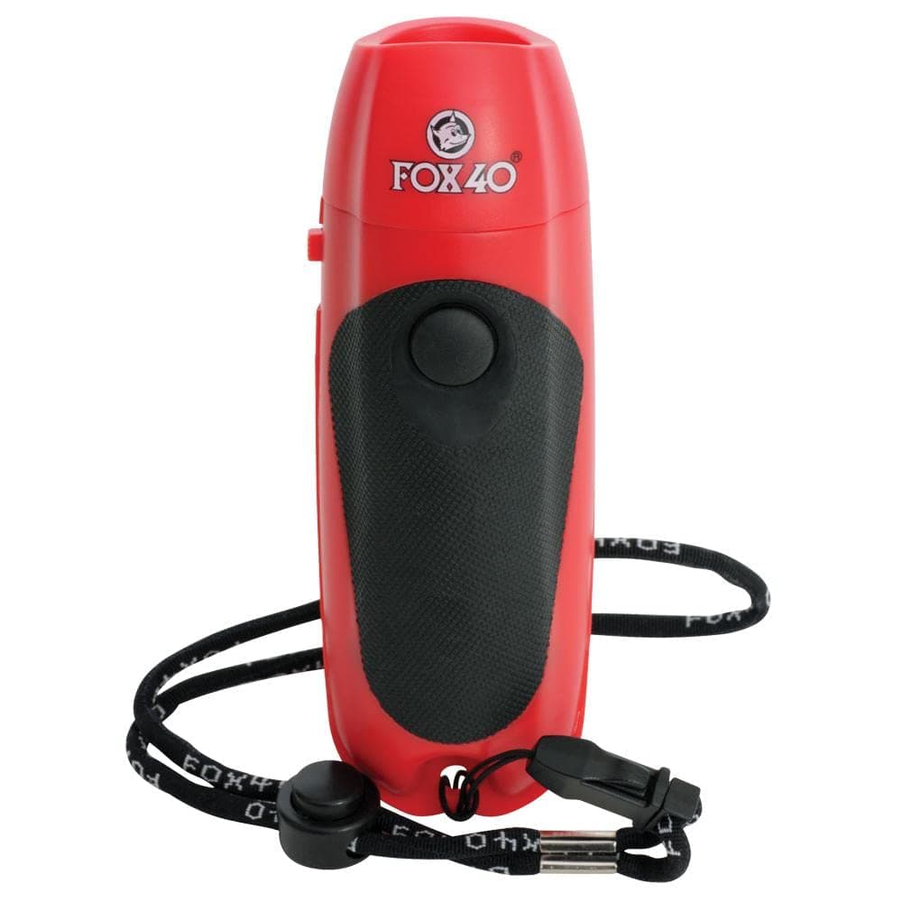 FOX 40 Plastic Electronic Whistle with Loop Lanyard (Red)