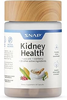Snap Supplements - Kidney Health Support | Kidney Cleanse & Detox, Kidney Support Formula | Uva Ursi Capsules & Cranberry Supplement, Kidney Vitamins Detox Formula + 15 Active Plant Herbs | 60 Caps