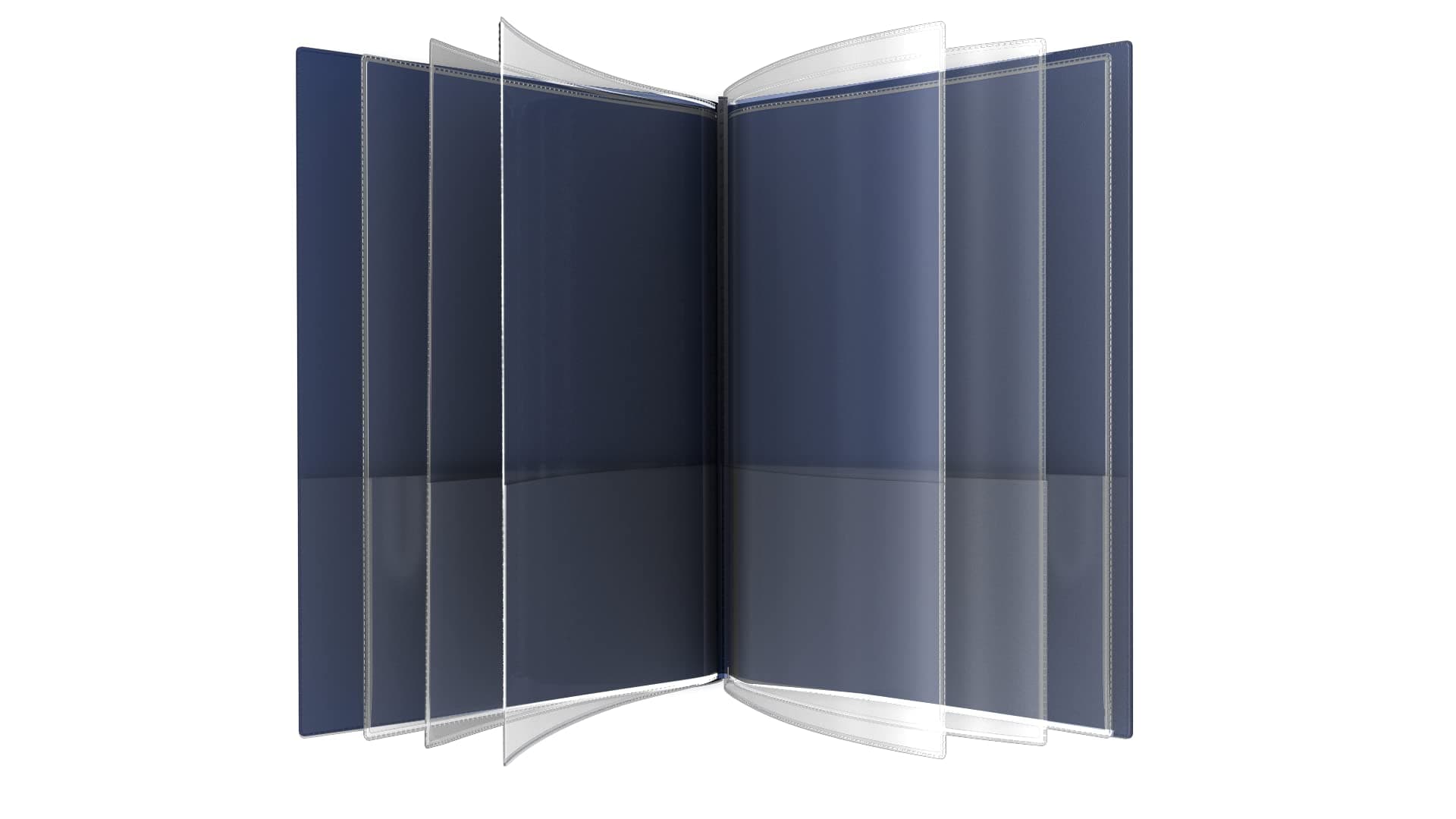 Nicky's® Multi Pocket Organizer, 10 or 14 Page Folder, Waterproof, Patented Tear-Resistant, Flexible Plastic, Proudly Made in USA, Binder Substitute. (14-in-1 Navy Blue)