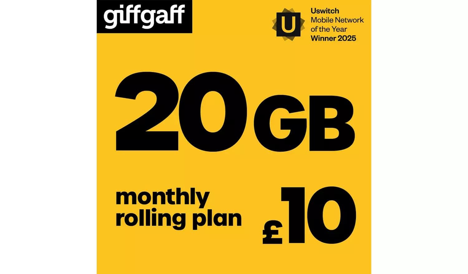£10 + 2GB Data + 500 Mins + Unlimited Texts