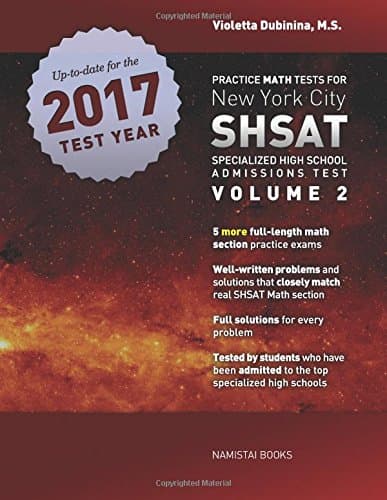 Practice Math Tests for New York City SHSAT Specialized High School Admissions Test: Volume 2