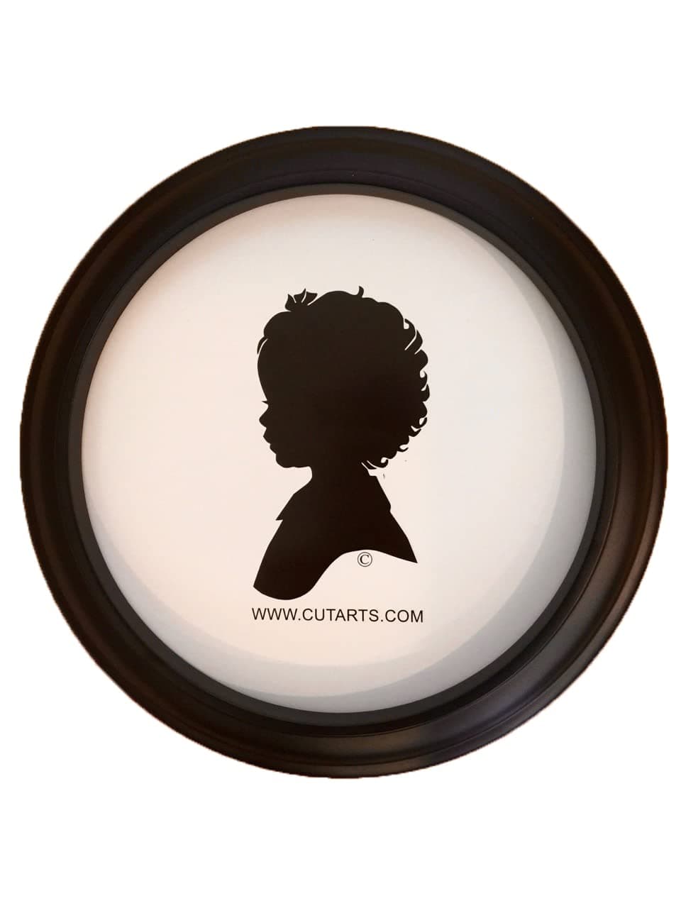 CUT ARTS Round Black 8" Picture Frame