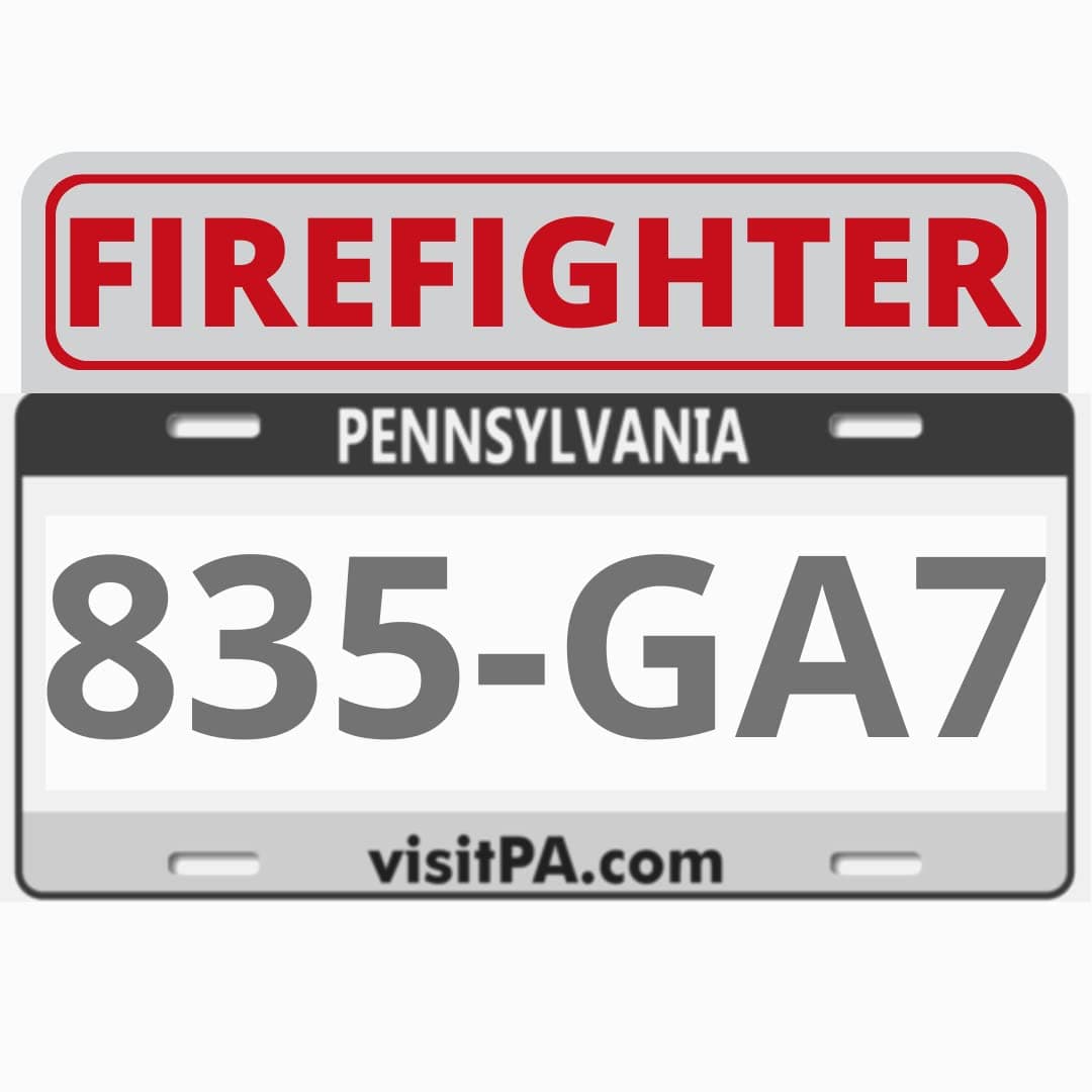 Firefighter License Plate Topper