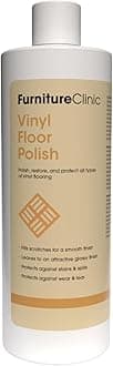 Furniture Clinic Vinyl Floor Polish - Polishes to a Glossy Sheen - Protects Against Stains - Fills Scratches and Reduces Wear & Tear – For All Types of Vinyl Flooring - 500ml
