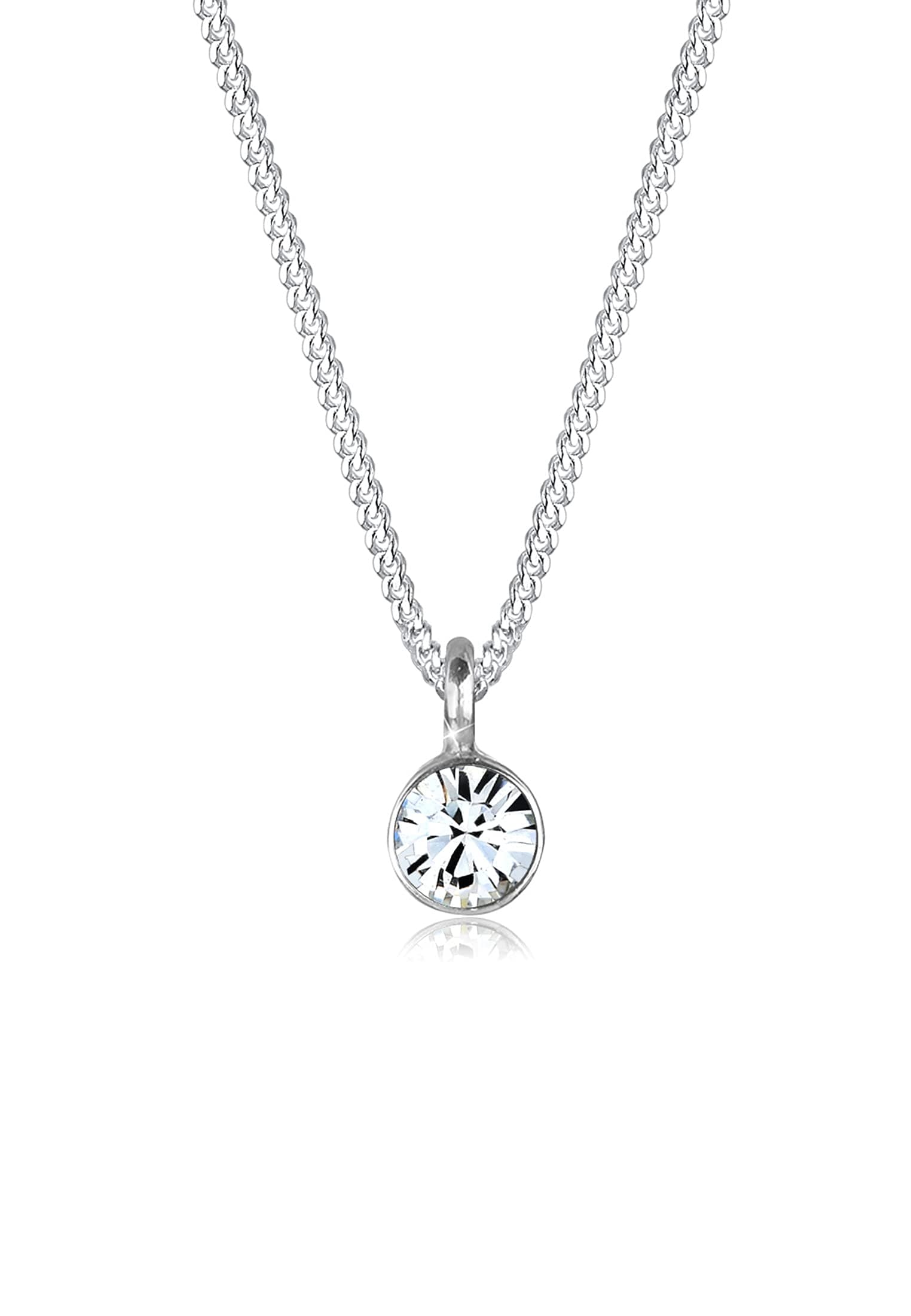Necklace Solitaire Crystal 925 Sterling Silver
