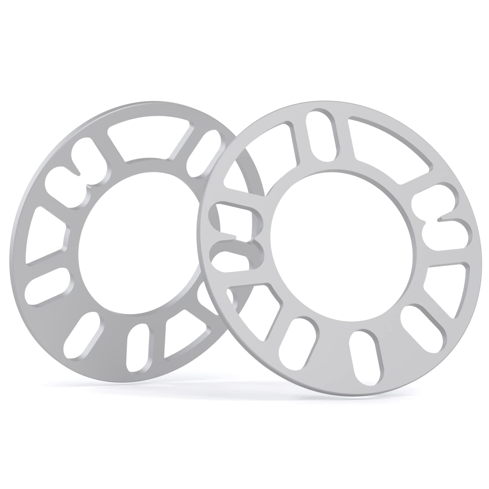 dynofit Universal 5mm Wheel Spacers (2-Pack) – Fits 4 & 5 Lug Wheels | PCD 98-120mm | Compatible with 4x98, 4x100, 4x110, 4x114.3, 4x120, 5x100, 5x110, 5x112, 5x114.3, 5x118, 5x120 & More
