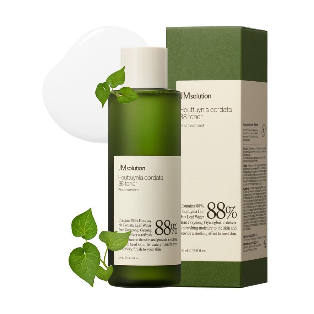 JMsolution Heartleaf 88 Toner (8.45 fl.oz.) | 88% Heartleaf Extract for Instant Soothing | Gentle Pore Care & Hydration | Hypoallergenic Face Toner | K-Beauty