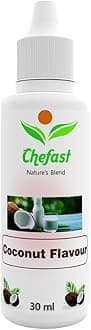 - Chefast Coconut Flavour Baking Essence for Cake, Ice-Cream, Chocolates, Milkshakes- 30ML ( Use 2-3 Drops Essence for 250 Grm Cake)