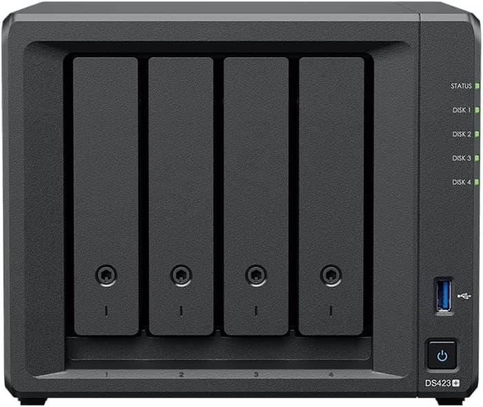 DS423+ 8TB 4 Bay Desktop NAS Solution installed with 4 x 2TB Western Digital Red Plus Drives