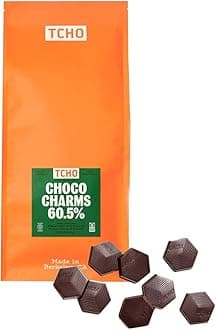 TCHO Choco Charms 60.5% Dark Chocolate Baking Couvertures (6.6lb Bag) | Organic & Fair Trade Certified | Non GMO, Non-Dairy, Vegan, Soy Free