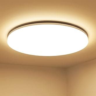 Lepro 11 inch 24 watt Flush Mount LED Ceiling Light 2400 Lumen 200 watt Equivalent, Waterproof, 3000 Kelvin Soft Warm White Bright Ceiling Fixture for Bedroom, Bathroom, Kitchen,Laundry, Living Room