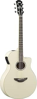 Yamaha APX600 VW Thin Body Acoustic-Electric Guitar, Vintage White