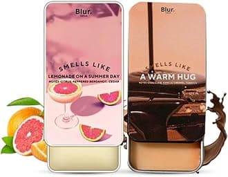 Blur India Solid Perfume | Smells Like Lemonade On A Summer Day & Warm hug Fragrance | Alcohol Free | Perfume Primer | Safe For Skin | Pack of 2 | Each 10 g
