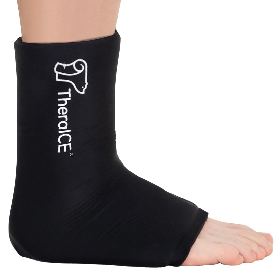 Ankle Ice Pack Wrap for Swelling, Reusable Ankle Ice Pack for Sprained Ankle Injuries, Cold Therapy Sock Compression, Plantar Fasciitis Relief, Achilles Tendonitis, Sore Feet, Foot & Heel