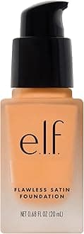 e.l.f. Flawless Satin Foundation, Lightweight & Medium Coverage, Semi-Matte Finish, Vegan & Cruelty-Free, Buttercup, 0.68 Fl Oz (20mL)