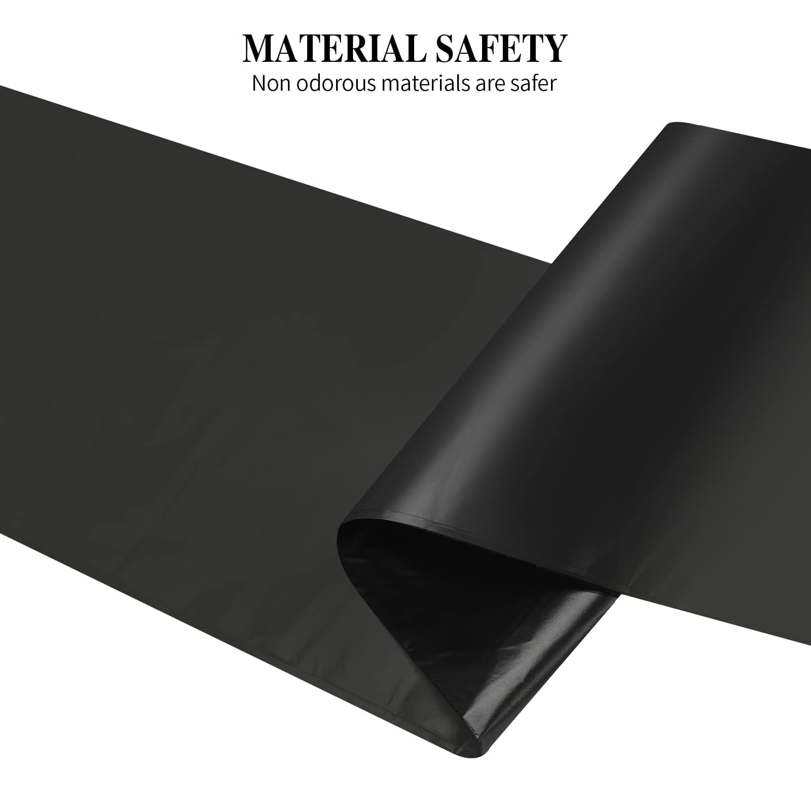 5 Rolls Small Trash Garbage Bags, 4 Gallon Strong Thin Material Disposable Kitchen Garbage Bags, Durable Plastic Trash Bags for Office Home Bedroom Garden Waste Bin, 200 Counts (Black)