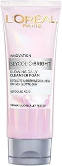 Glycolic Bright Daily Foaming Face Cleanser, 100ml | Glycolic Acid Face Wash for Dull Skin | Daily Glowing Facial Cleanser | Suitable for All Skin Types