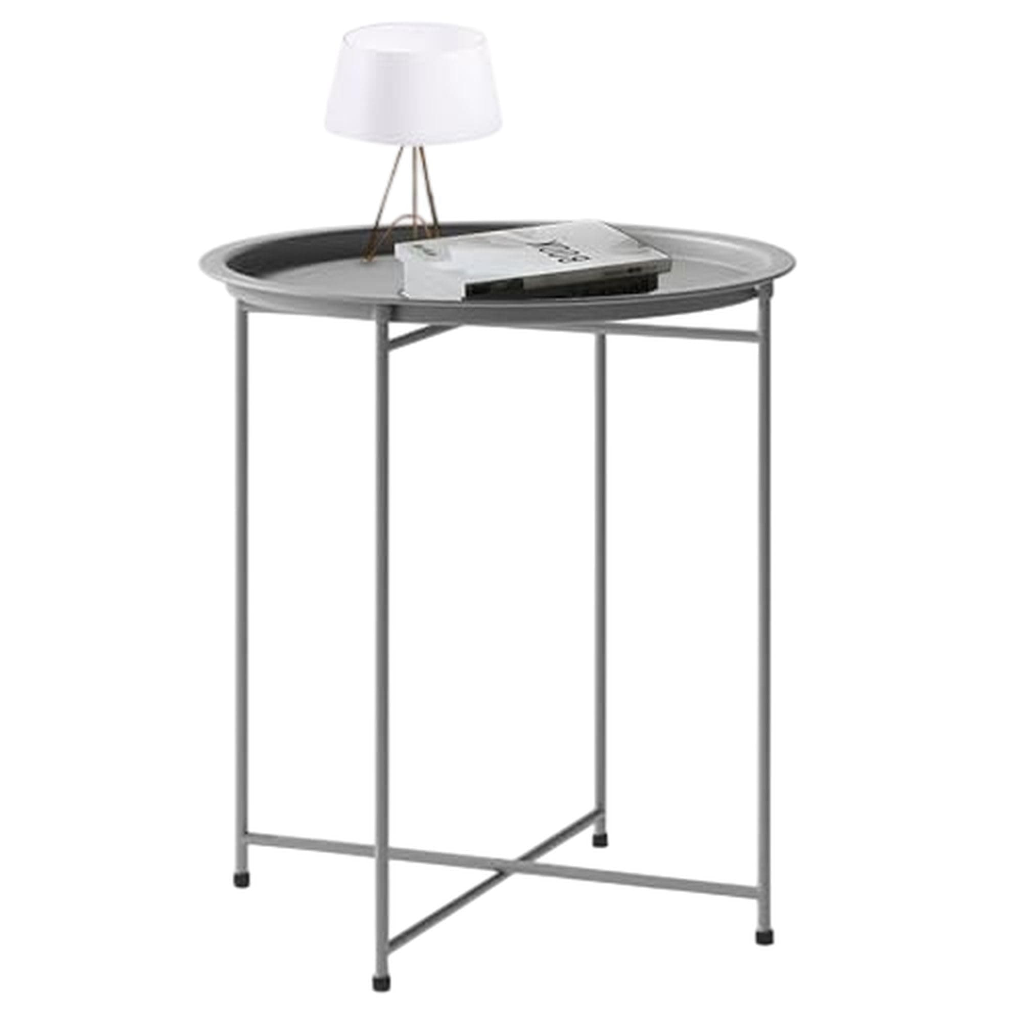 Peng Essentials Coffee Table| Multipurpose Table for Living Room, Bedroom & Gardening Area |Coffee Table/Side Table/End Table/Tea Table/Plant Stand for Small Spaces, Size- 47x47x52 cm, (Grey)