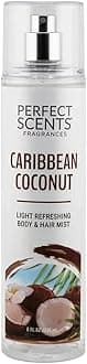 Light Refreshing Body & Hair Mist, Caribbean Coconut, Premium Women’s Body Spray, Infused with Panthenol, CLEAN, Vegan, Paraben-Free, Phthalate-Free, 8 Fluid Ounces