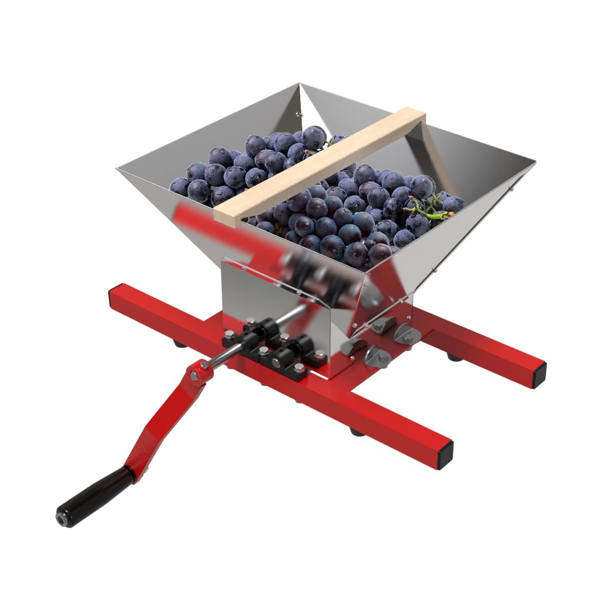 Splendor Nylon Gear Fruit Crusher Wine Making Crushes by Handle Manual Grinder Wine Pressing Stainless 1.8 Gallon