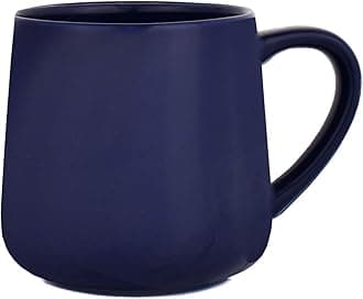 Bosmarlin Large Glossy Ceramic Coffee Mug, Tea Cup for Office and Home, 18 oz, Suitable for Dishwasher and Microwave, 1 Pack (Royal Blue)