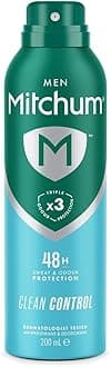 Men Triple Odor Defense 48HR Protection Deodorant Spray & Antiperspirant (200ml) Clean Control, Dermatologist Tested (Packaging may vary)