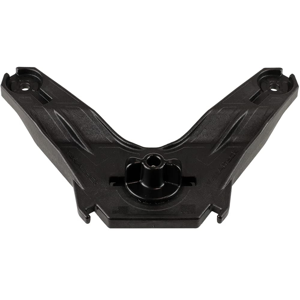 YakAttack DoubleHeader Track Mount | Dual Accessory Mount for Kayak Gear | LockNLoad Compatible | Offset Paddle Holder & Rod Holder Base | Made in USA