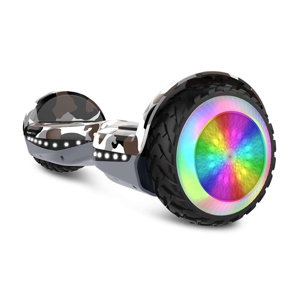 HYPER GOGO Hoverboard, Off Road All Terrain Hoverboards with Bluetooth Speaker, Colorful LED Light Wheels, UL Certified,6.5 inches Self Balancing Scooter