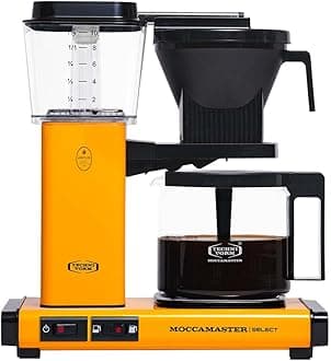 Moccamaster KBG Select, Coffee Machine, Filter Coffee, Yellow Pepper, UK Plug, 1.25 Liters