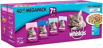 Whiskas 7+ Fish Selection In Jelly Mega Pack, 40 x 100 g